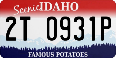 ID license plate 2T0931P