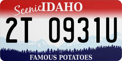 ID license plate 2T0931U