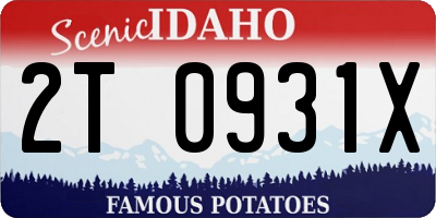 ID license plate 2T0931X