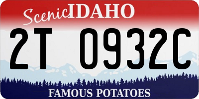 ID license plate 2T0932C