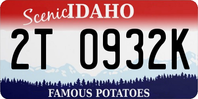 ID license plate 2T0932K