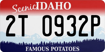 ID license plate 2T0932P