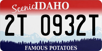 ID license plate 2T0932T