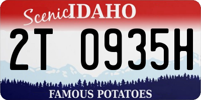ID license plate 2T0935H