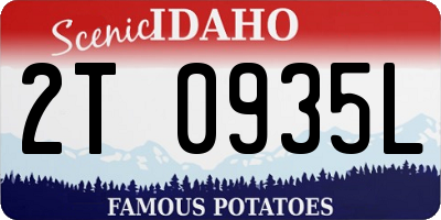 ID license plate 2T0935L