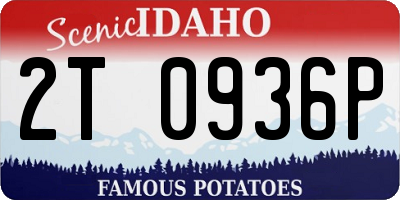 ID license plate 2T0936P