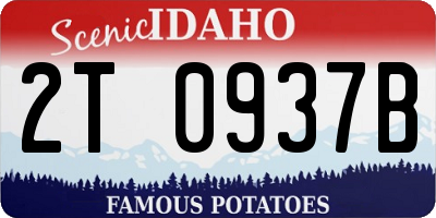 ID license plate 2T0937B