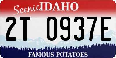 ID license plate 2T0937E