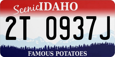 ID license plate 2T0937J