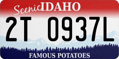 ID license plate 2T0937L