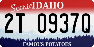 ID license plate 2T0937Q