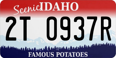 ID license plate 2T0937R