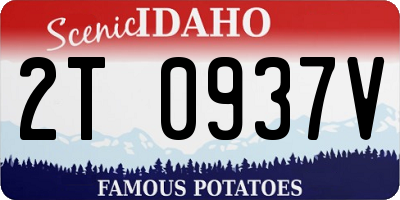 ID license plate 2T0937V
