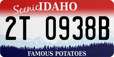 ID license plate 2T0938B
