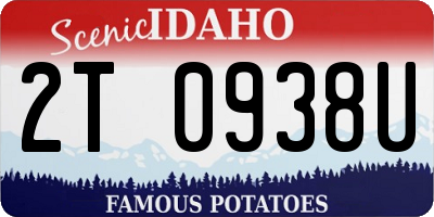 ID license plate 2T0938U
