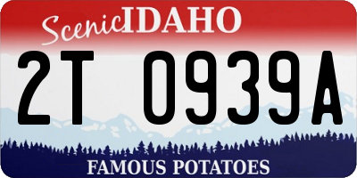 ID license plate 2T0939A
