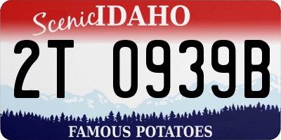 ID license plate 2T0939B
