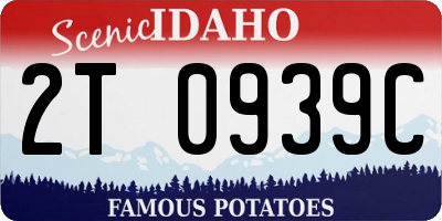 ID license plate 2T0939C