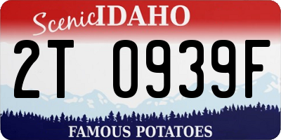 ID license plate 2T0939F