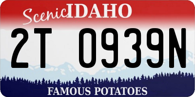 ID license plate 2T0939N