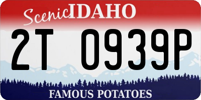 ID license plate 2T0939P