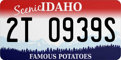 ID license plate 2T0939S
