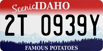 ID license plate 2T0939Y