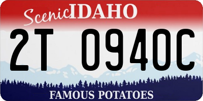 ID license plate 2T0940C