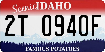 ID license plate 2T0940F