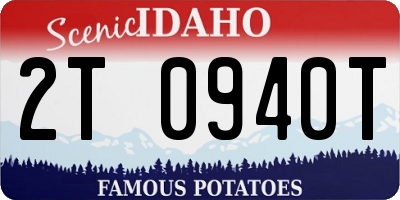 ID license plate 2T0940T