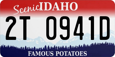 ID license plate 2T0941D