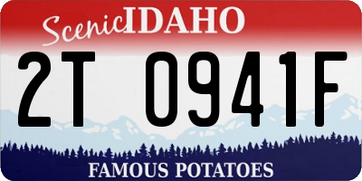 ID license plate 2T0941F