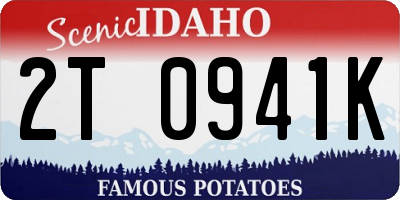 ID license plate 2T0941K