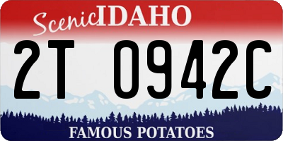 ID license plate 2T0942C