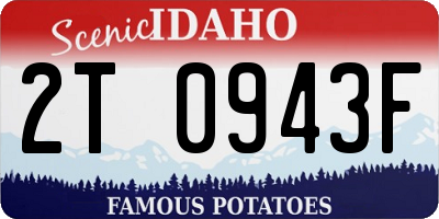 ID license plate 2T0943F