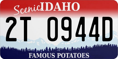 ID license plate 2T0944D