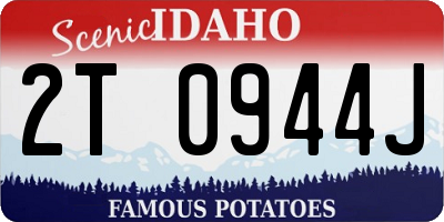 ID license plate 2T0944J