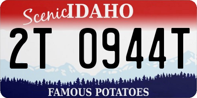 ID license plate 2T0944T
