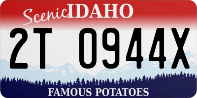 ID license plate 2T0944X