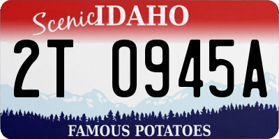 ID license plate 2T0945A