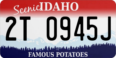 ID license plate 2T0945J