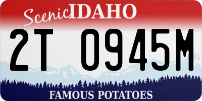 ID license plate 2T0945M