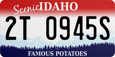 ID license plate 2T0945S
