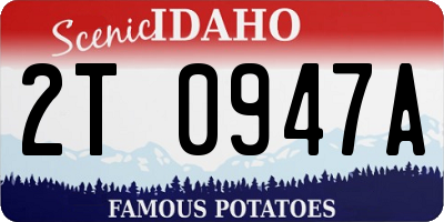ID license plate 2T0947A