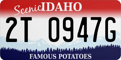 ID license plate 2T0947G