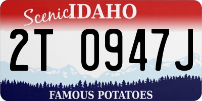 ID license plate 2T0947J