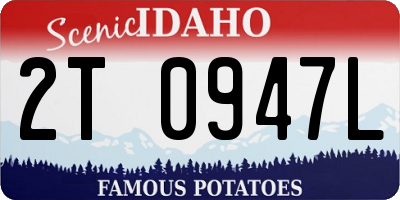 ID license plate 2T0947L