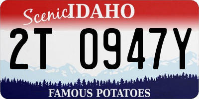 ID license plate 2T0947Y