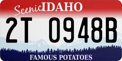 ID license plate 2T0948B