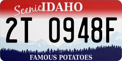 ID license plate 2T0948F